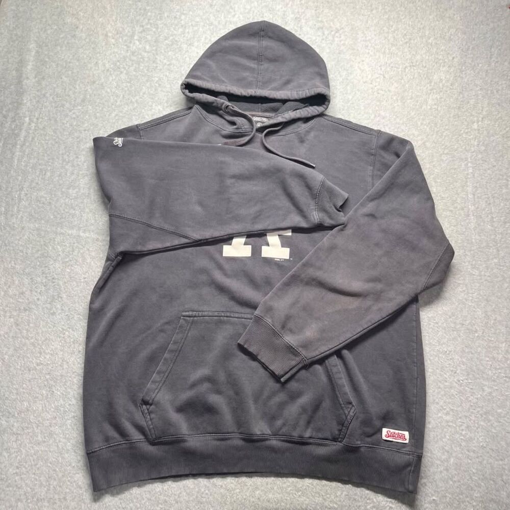 Stitches Men’s Gray LA Graphic Y2K Pullover Hoodie Streetwear